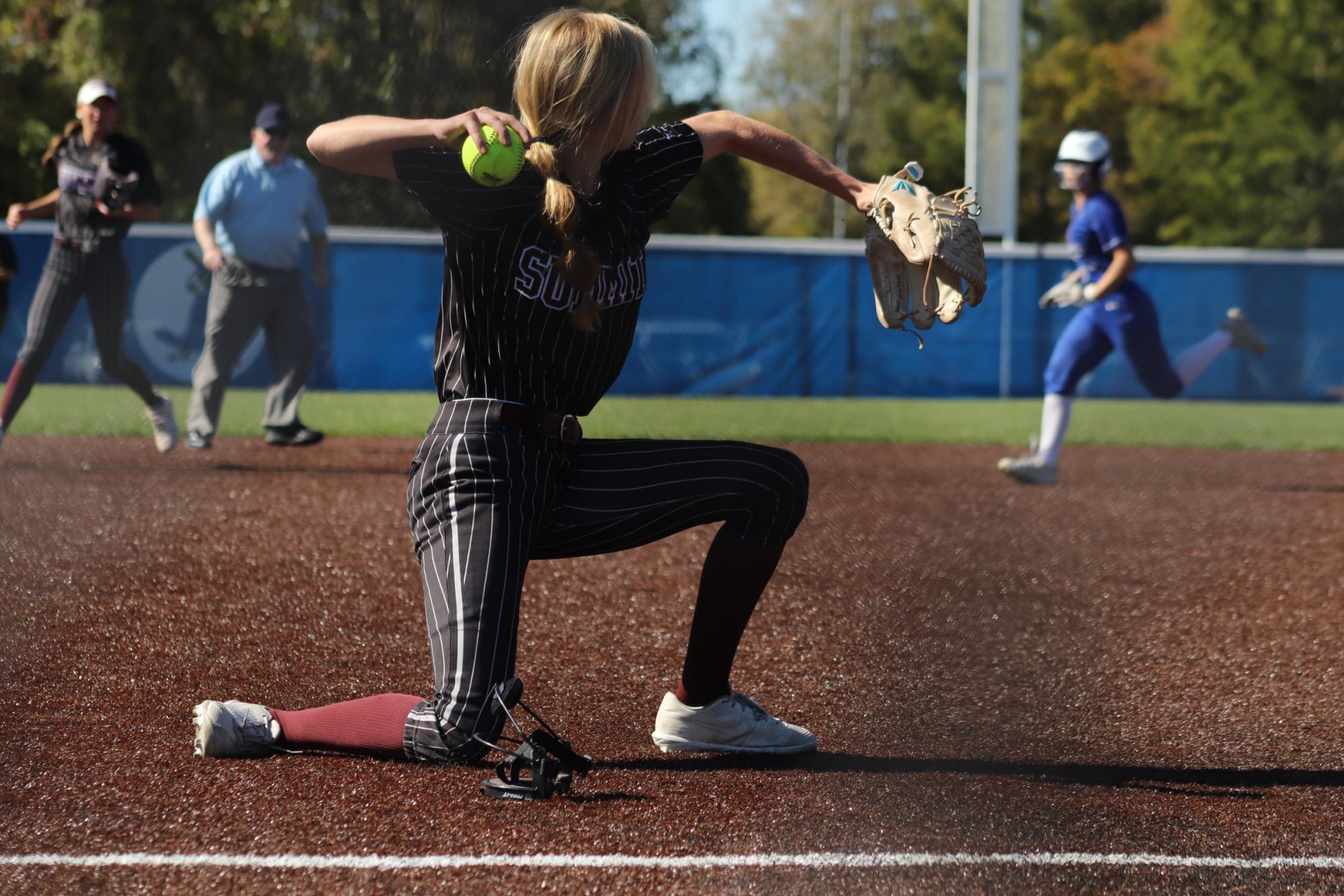 Softball wins round one of districts 5-4 in tight game with Washington Bluejays