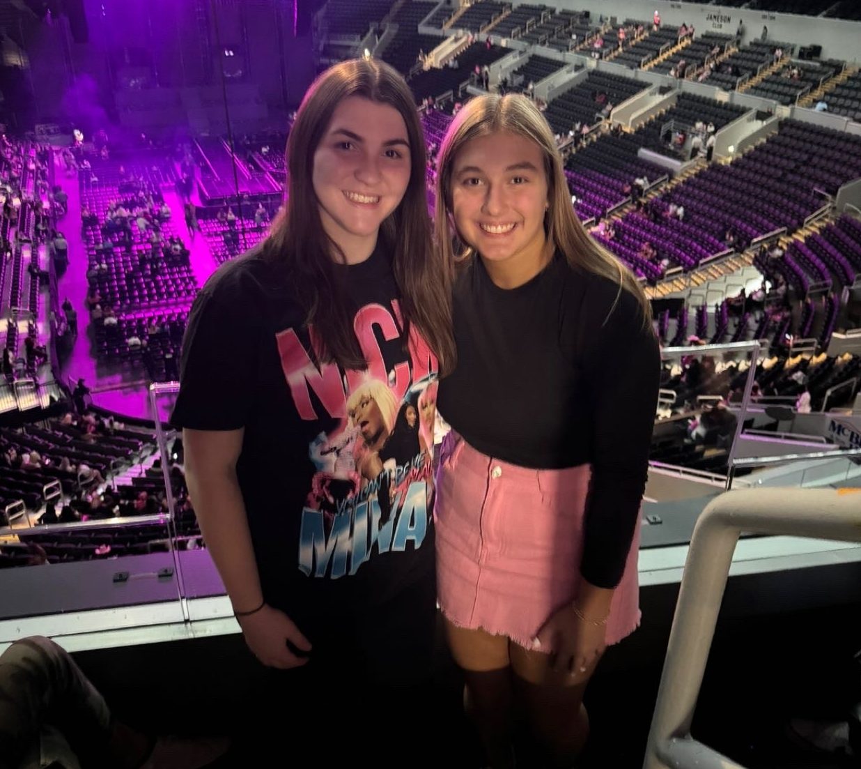 Senior Amelia Bonagurio and her friend Raegan at Enterprise Center to watch Nicki Minaj on Oct 2. 