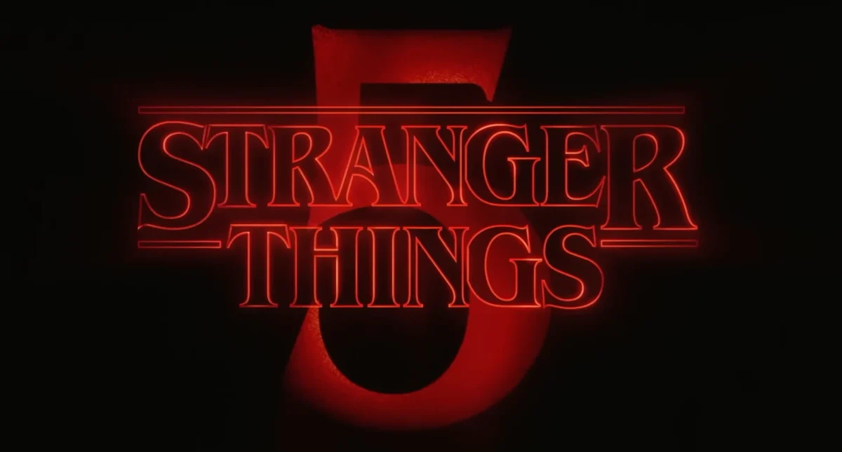 The image shows the title card for the fifth season of "Stranger Things," which is releasing over the course of November and December of 2025. The show, directed by the Duffer Brothers, began releasing in 2016 and will come to an end on Dec. 31 with the release of the final episode. (photo from Wikimedia Commons)