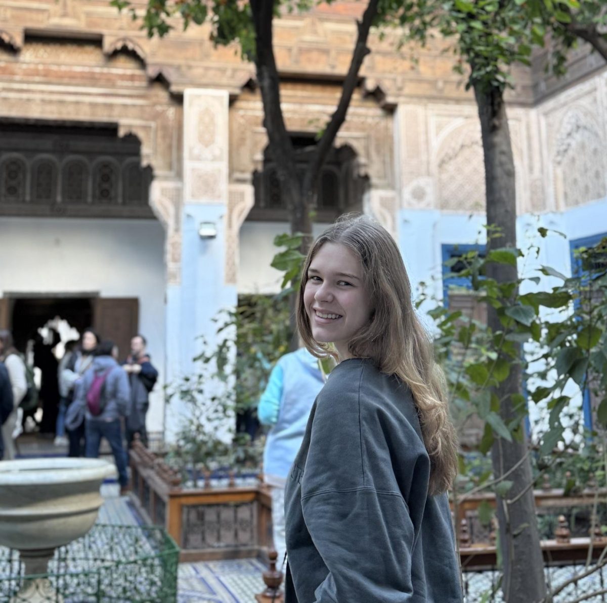 Sophomore Milana Levaniuk stands for picture in front of a building. (Photo used with permission by Milana Levaniuk)