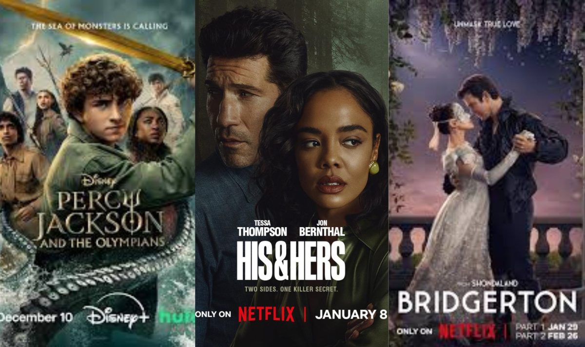This graphic depicts the posters for three shows that have been released during the new year of 2026. (media created by Madison Stevens)