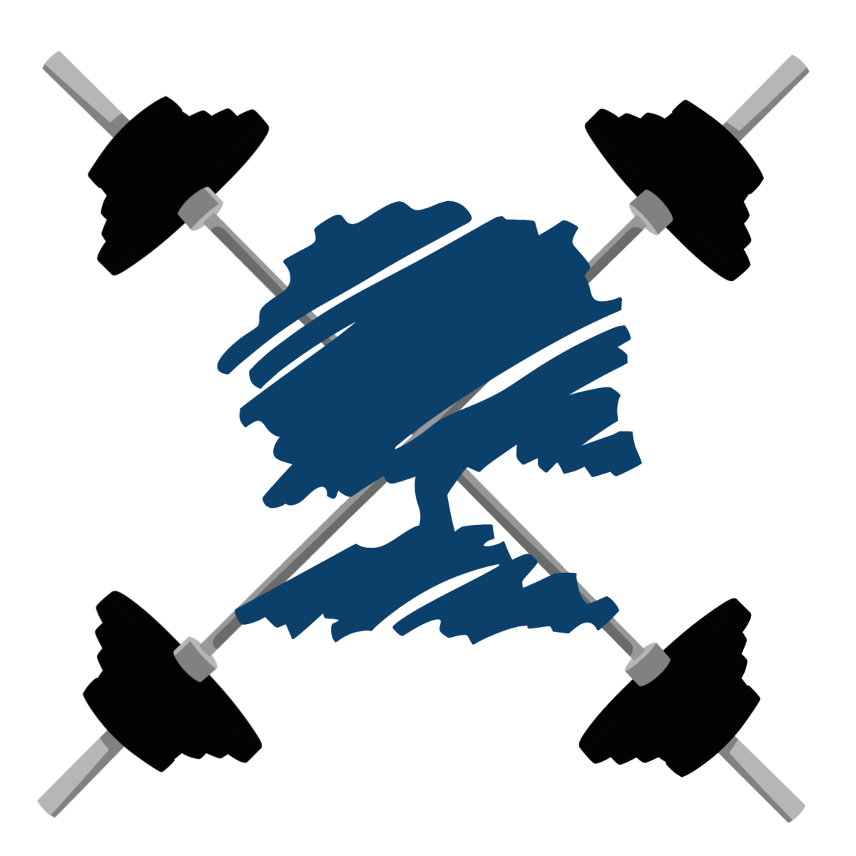 The illustration depicts the Rockwood School District logo with weightlifting equipment.