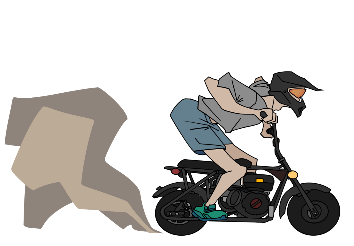 A cartoon illustration of the recognizable Fenton mini bikers.